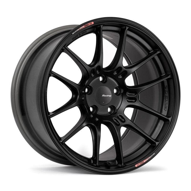 Enkei GTC02 18x9.5 5x112 45mm Offset 66.5mm Bore Matte Black Wheel