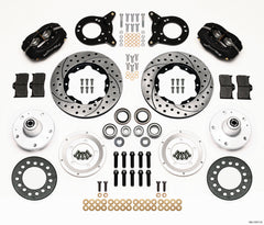 Wilwood Forged Dynalite Front Kit 11.00in Drilled 1965-1969 Mustang Disc & Drum Spindle