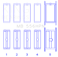 King Chevrolet 396-502 Gen IV/V/VI Main Bearing Set (Size 030)