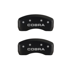 MGP 4 Caliper Covers Engraved Front & Rear Cobra Red finish silver ch
