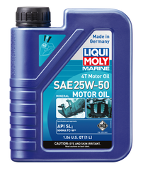 LIQUI MOLY 1L Marine 4T Motor Oil SAE 25W50