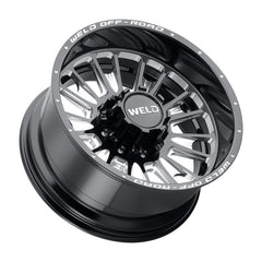 Weld Off-Road W121 20X9 Scorch 8X180 ET00 BS5.00 Gloss Black MIL 124.3