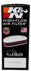 K&N Universal Custom Air Filter - Oval - Red - 8.813 L x 6.188in W x 2.25in H