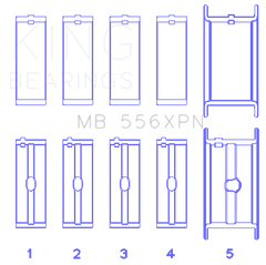 King Chevrolet 369-502 Gen IV/ V/ VI - (Size .020) Main Bearing Set