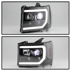 Spyder GMC Sierra 1500/2500/3500 07-13 Denali 08-13 LED Headlights Blk PRO-YD-GS07V2PL-BK