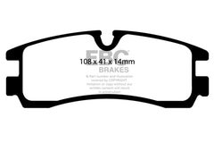 EBC 98-04 Cadillac Seville 4.6 Greenstuff Rear Brake Pads