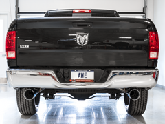 AWE Tuning 09-18 RAM 1500 5.7L (w/Cutouts) 0FG Dual Rear Exit Cat-Back Exhaust - Chrome Silver Tips