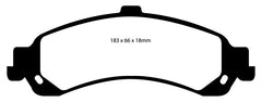 EBC 02 Cadillac Escalade 5.3 (PBR rear caliper) Greenstuff Rear Brake Pads