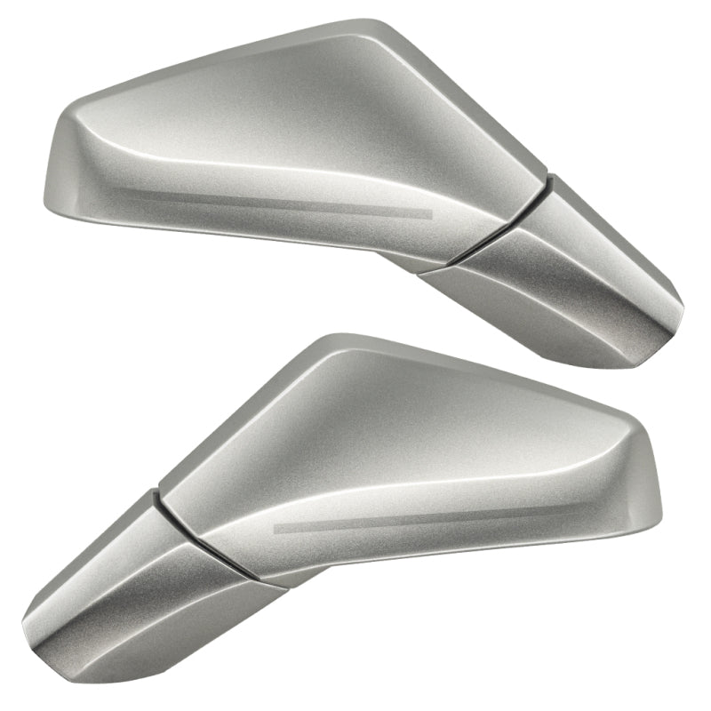Oracle 05-13 Chevy Corvette C6 Concept Side Mirrors Ghosted - Light Tarnished Silver Metallic (67U)