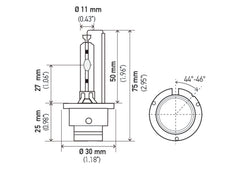 Hella Xenon D2S Bulb P32-2d 85V 35W 4300k