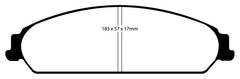 EBC 13-14 Chrysler 200 3.6 Redstuff Front Brake Pads