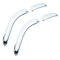 AVS 02-09 Chevy Trailblazer Ventvisor Outside Mount Front & Rear Window Deflectors 4pc - Chrome