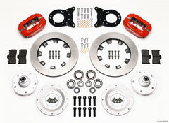 Wilwood Forged Dynalite Front Kit 12.19in Red 1965-1969 Mustang Disc & Drum Spindle