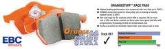 EBC 11+ Mclaren MP4-12C 3.8 Twin Turbo Orangestuff Rear Brake Pads