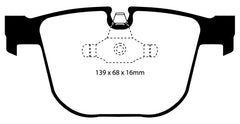 EBC 08-10 BMW M3 4.0 (E90) Redstuff Rear Brake Pads