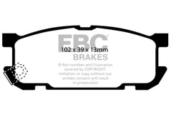 EBC 01-03 Mazda Miata MX5 1.8 (Sports Suspension) Redstuff Rear Brake Pads