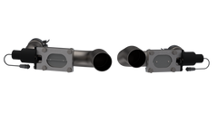 QTP 11-18 Dodge Challenger/Charger 5.7L 2.5in 304SS Aggressor Cutout Dual Mid Pipes