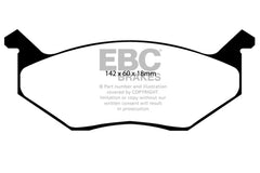 EBC 80-83 Chrysler Cordoba 3.7 Greenstuff Front Brake Pads