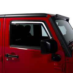 Putco 07-18 Jeep Wrangler JK - Front Only Element Tinted Window Visors