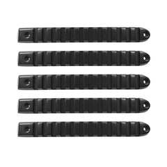 DV8 Offroad 2007-2018 Jeep JK Black Rail Style Door Handle Inserts - Set Of 5