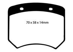 EBC 03-04 Morgan Aero 8 4.4 Redstuff Rear Brake Pads