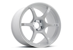 Advan RG-4 18x8 +44 5-114.3 Racing White Metallic & Ring Wheel