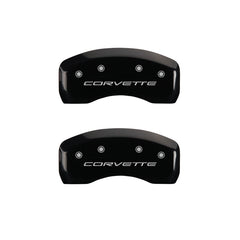 MGP 4 Caliper Covers Engraved Front & Rear C5/Corvette Black finish silver ch