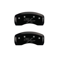 MGP 4 Caliper Covers Engraved Front & Rear Vintage Style/RT Black finish silver ch