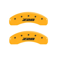 MGP 4 Caliper Covers Engraved Front & Rear Avalanche Black finish silver ch