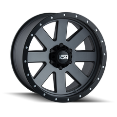 ION Type 134 18x9 / 8x165.1 BP / 18mm Offset / 130.8mm Hub Matte Gunmetal/Black Beadlock Wheel