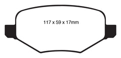 EBC 11-14 Ford Edge 2.0 Turbo Yellowstuff Rear Brake Pads
