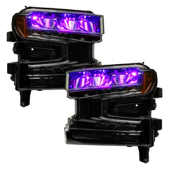 Oracle 19-21 Silverado/Sierra 1500 RGB Demon Eye Headlight Upgrade Kit - ColorSHIFT w/o Controller