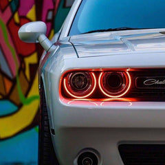 Oracle 15-21 Dodge Challenger LED Waterproof Halo Kit - Red