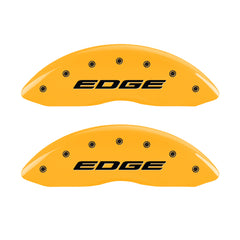 MGP 4 Caliper Covers Engraved Front & Rear EDGE/2015 Yellow finish black ch