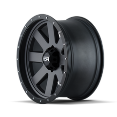 ION Type 134 18x9 / 8x165.1 BP / 0mm Offset / 130.8mm Hub Matte Gunmetal/Black Beadlock Wheel