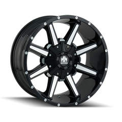 Mayhem 8104 Arsenal 20x9 / 6x135 BP / 0mm Offset / 106mm Hub Black/Machined Face Wheel