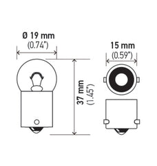 Hella Bulb 5007 12V 5W Ba15S B6 Sb