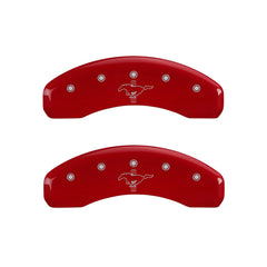 MGP 4 Caliper Covers Engraved Front 2015/Mustang Engraved Rear 2015/Bar & Pony ylw finish black ch