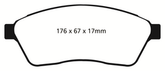 EBC 10-11 Cadillac SRX 2.8 Turbo Greenstuff Front Brake Pads