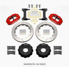 Wilwood Narrow Superlite 6R Front Hat Kit 13.06 Red 63-87 C10 w/ Wilwood Pro Spindles