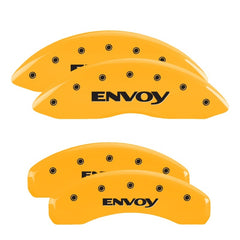 MGP 4 Caliper Covers Engraved Front & Rear MOPAR Yellow finish black ch