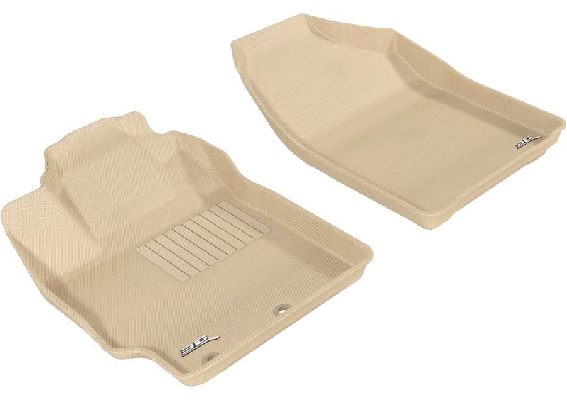 3D MAXpider 2012-2015 Toyota Prius C Kagu 1st Row Floormat - Tan