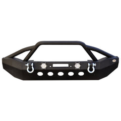 DV8 Offroad 07-18 Jeep Wrangler JK/JL FS-8 Mid Length Steel Front Bumper w/ LED Lights