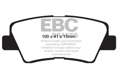 EBC 09-11 Hyundai Azera 3.3 Yellowstuff Rear Brake Pads