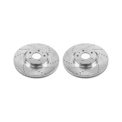 Power Stop 13-19 Ford Fusion Front Evolution Drilled & Slotted Rotors - Pair