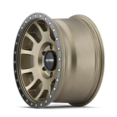 Mayhem 8302 Scout 17x8.5 / 6x139.7 BP / -5mm Offset / 106mm Hub Matte Gold w/ Matte Black Lip Wheel