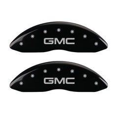 MGP 4 Caliper Covers Engraved Front & Rear Denali Black finish silver ch