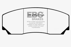 EBC 90-00 Aston Martin Vantage 5.3 (Twin Supercharged)(AP) Orangestuff Front Brake Pads