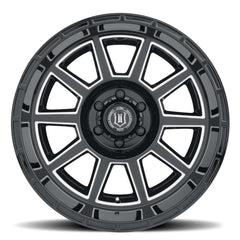ICON Recoil 20x10 5x150 -24mm Offset 4.5in BS Gloss Black Milled Spokes Wheel
