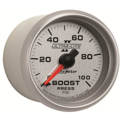Autometer Ultra-Lite II 52mm 0-100 PSI Mechanical Boost Gauge
